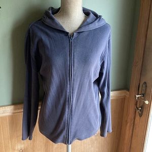 Pierre Cardin slate blue zip-up hoodie